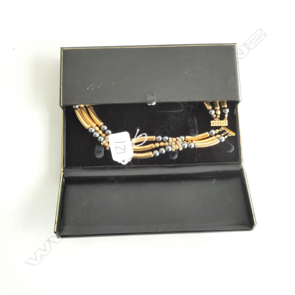 DAVID BAROUCH COSTUME NECKLACE IN ORIG. CASE Image 1++