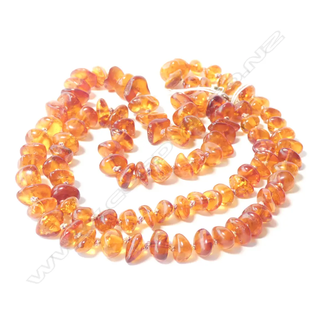 BALTIC AMBER BEAD NECKLACE, L. 760MM, 36GM Image 1++