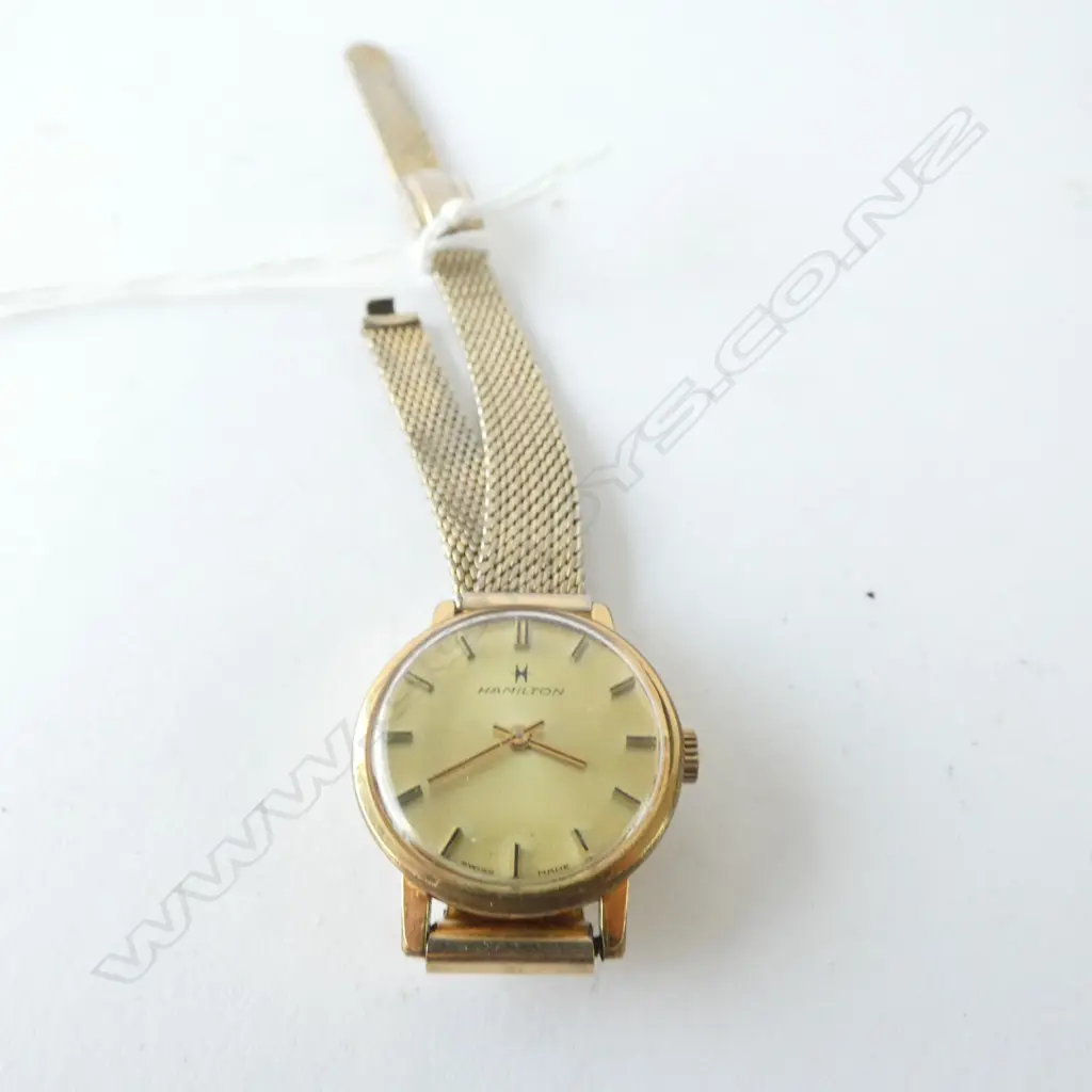 Ladies Hamilton watch, Gold plated strap Image 1++