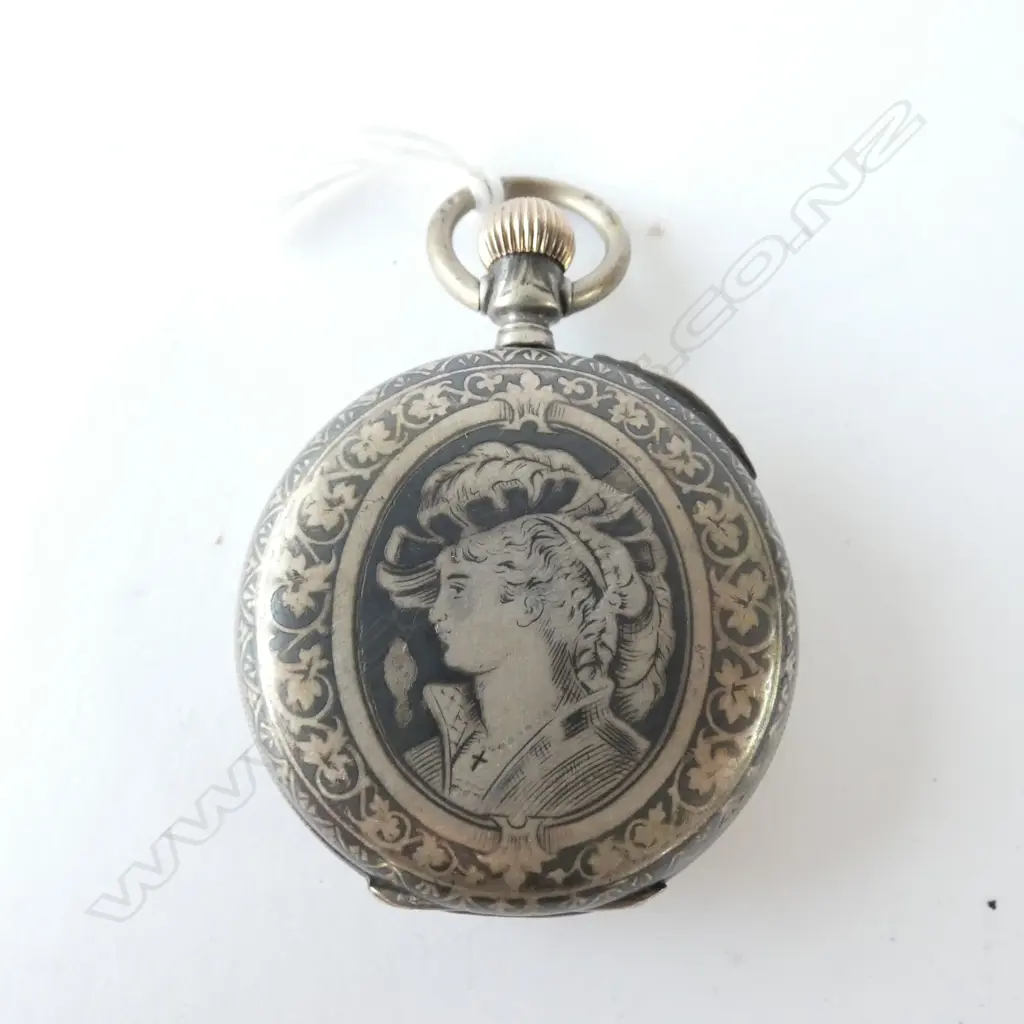Pocket watch, fancy nielo case, Breguet Image 1++