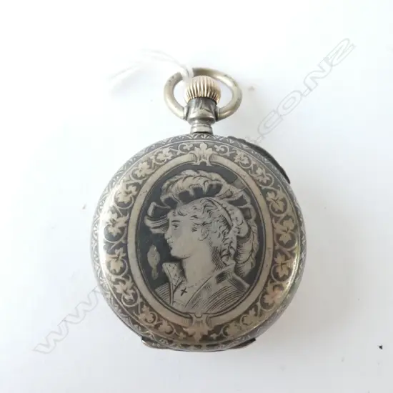 Pocket watch, fancy nielo case, Breguet