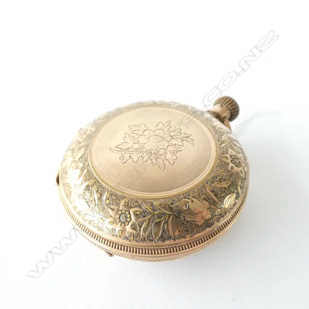 CYCLONE POCKET WATCH GOLD PLATED CASE Image 1++