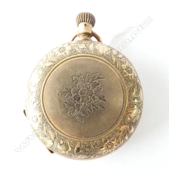 CYCLONE POCKET WATCH GOLD PLATED CASE