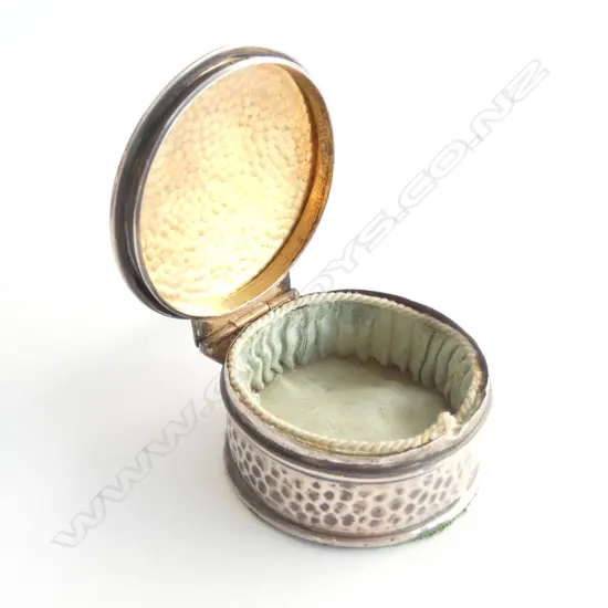 STG SILVER LIDDED BOX, B'HAM 1907 47.6 GRAMS TOTAL