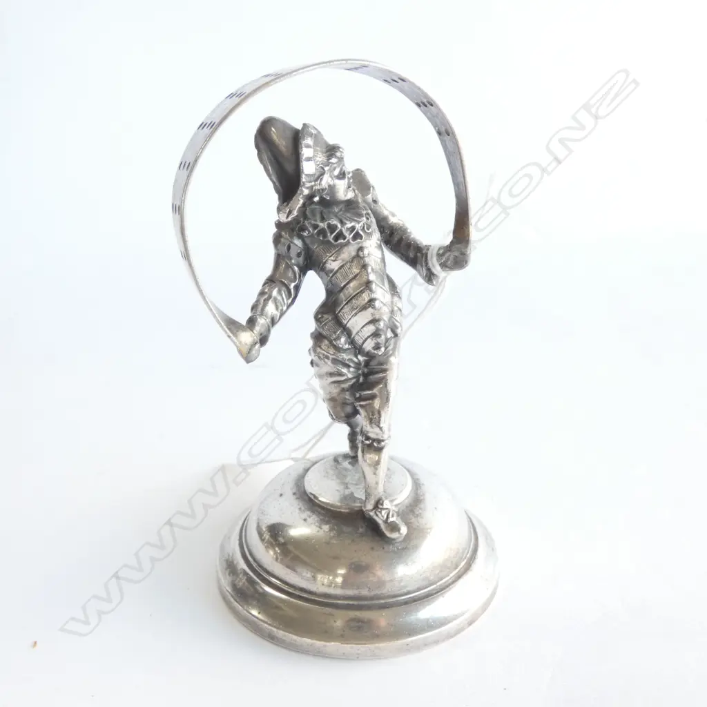 19tHC FRENCH S/PLATE PERIOT RIBBON DANCER H.115mm Image 1++
