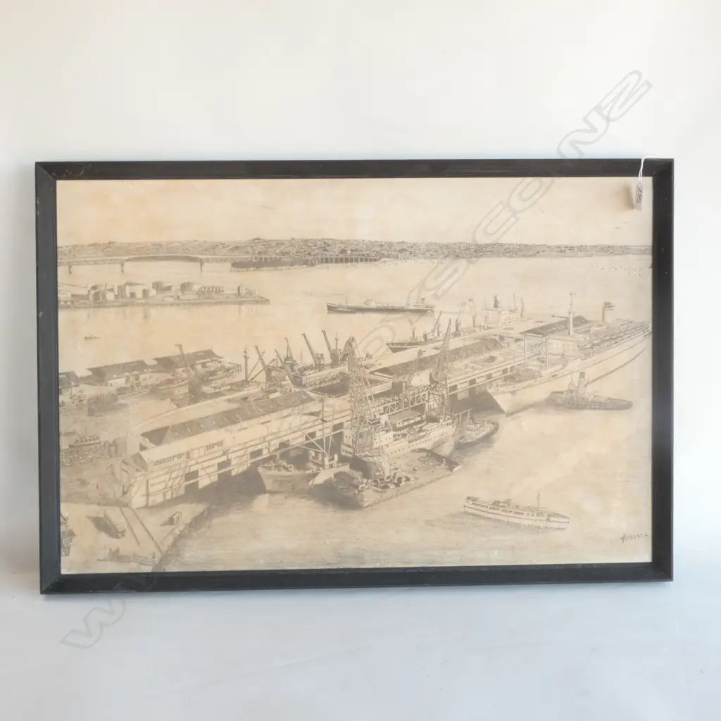 ANSDELL AUCKLAND HARBOUR PRINT 480 X 730MM Image 1++