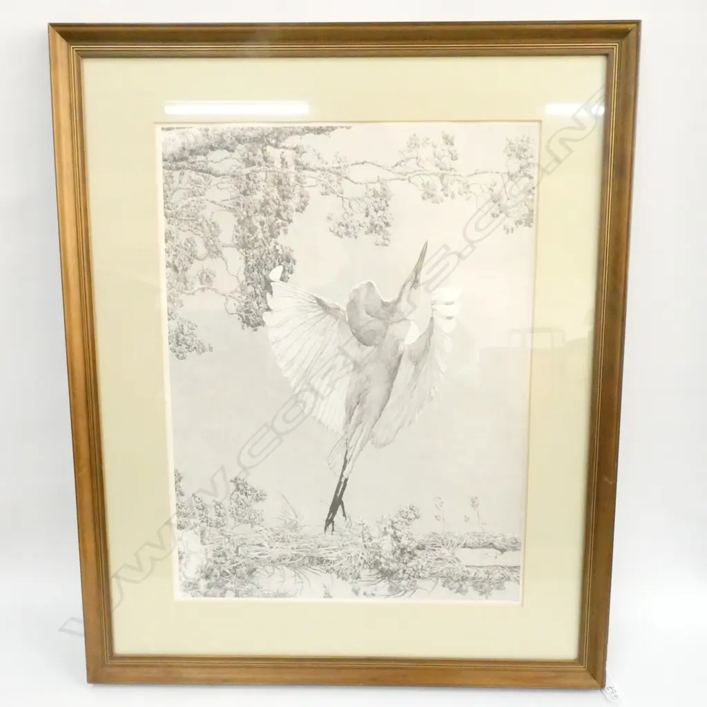 BRIAN MOORE HERON PRINT 339/500 1987 445 X 595MM Image 1++
