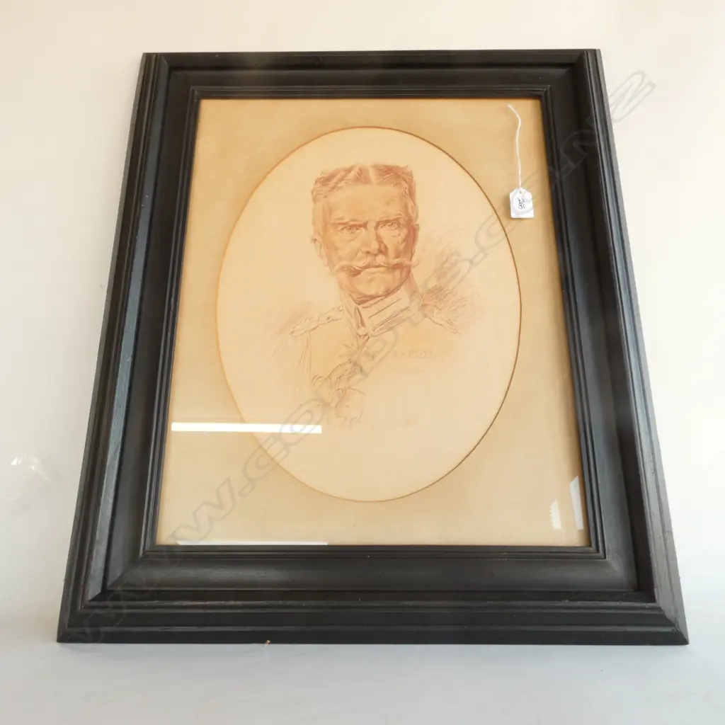 CONTE CRAYON PORTRAIT ANTON LUDWIG F AUGUST MACKENSEN Image 1++