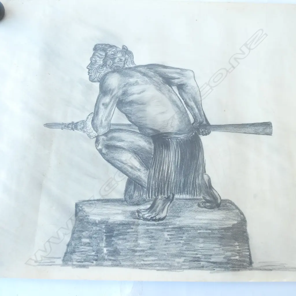5 SKETCHES OF MAORI MALES AND LOCATION  Image 1++