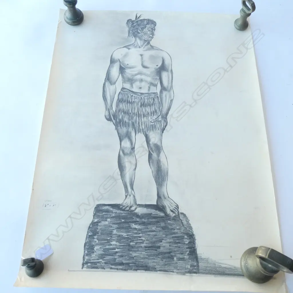 5 SKETCHES OF MAORI MALES AND LOCATION  Image 1++