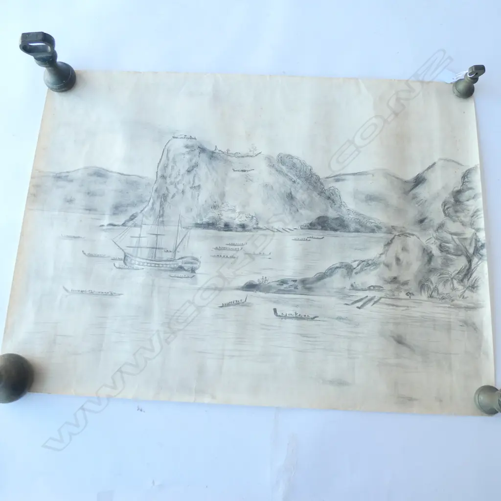 5 SKETCHES OF MAORI MALES AND LOCATION  Image 1++
