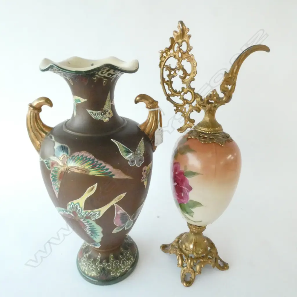 2 BROWN VICTORIAN VASES H. 520MM Image 1++