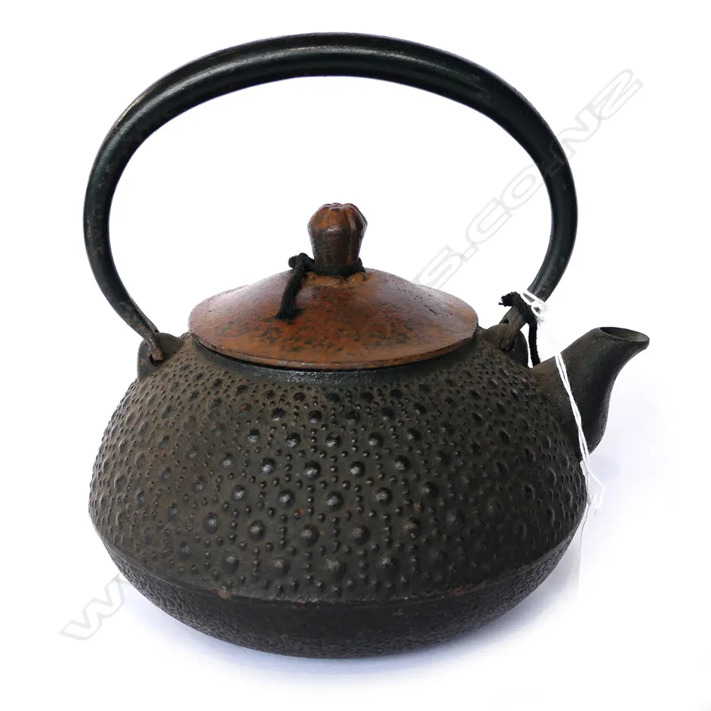 JAPANESE IRON TETSUBIN KETTLE 150MM DIA Image 1++