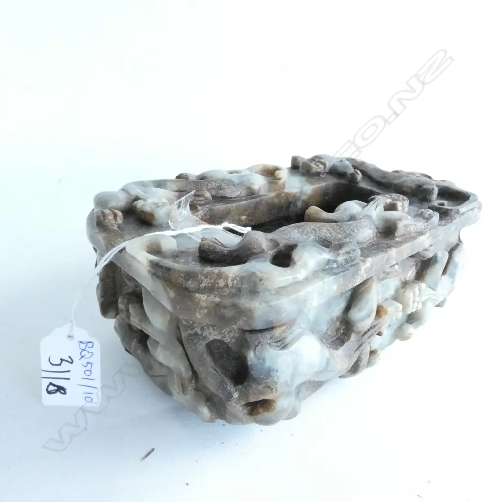 CONGLOMERATE JADE CENSER L. 195MM Image 1++