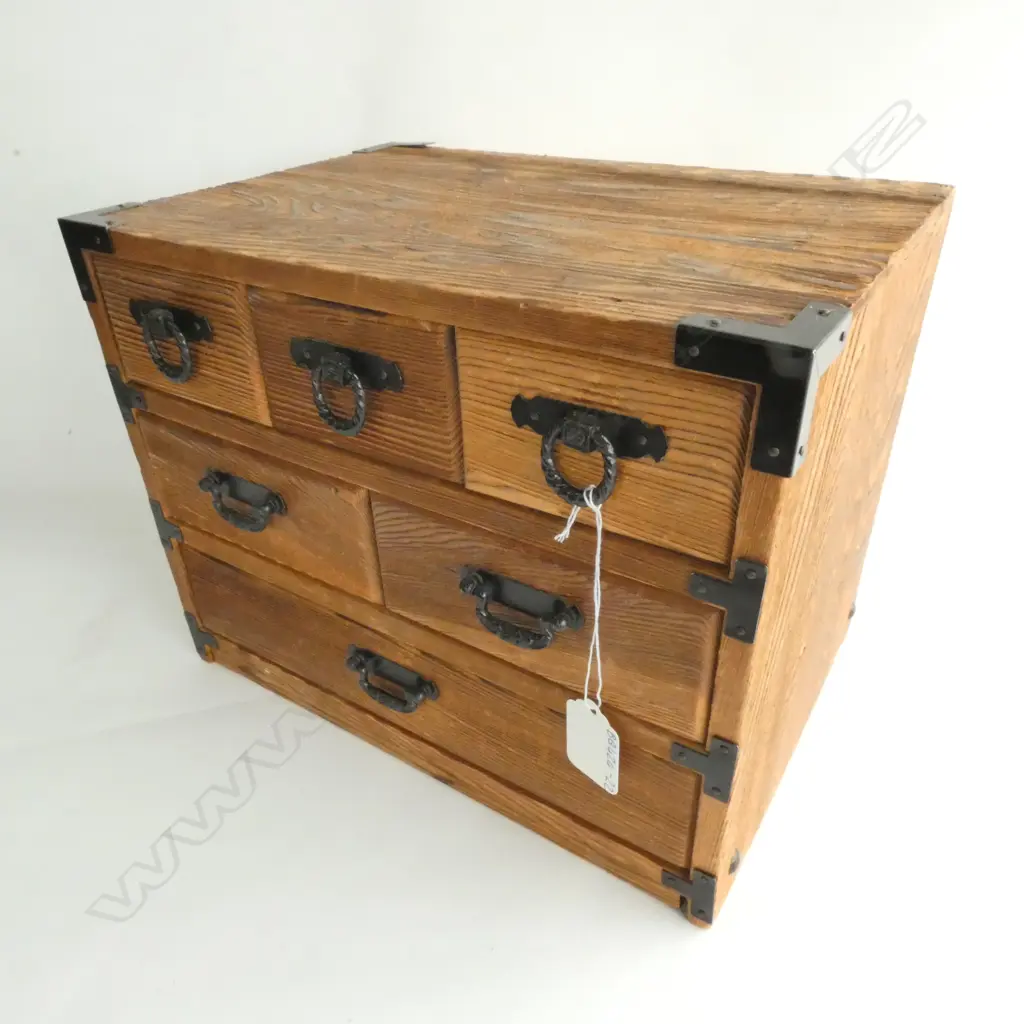WOODEN SEWING BOX,  6-DRAWER 285 X 200 X 225MM Image 1++