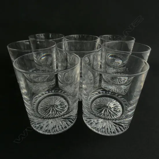 SET OF 8 TUMBLERS & ICE BUCKET MANNER OF IITALA FINLAND + 1 OTHER