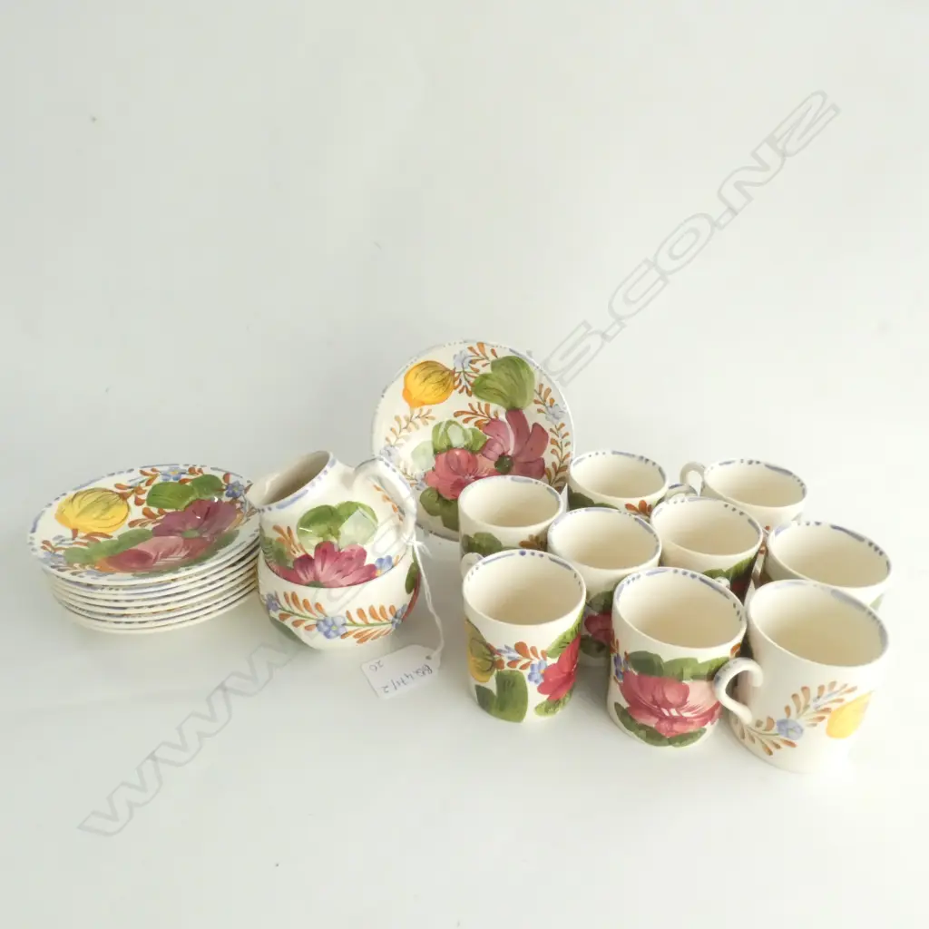 20 PCE BELLE FIORE DEMITASSE SET 9 DUOS + MILK & SUGAR Image 1++