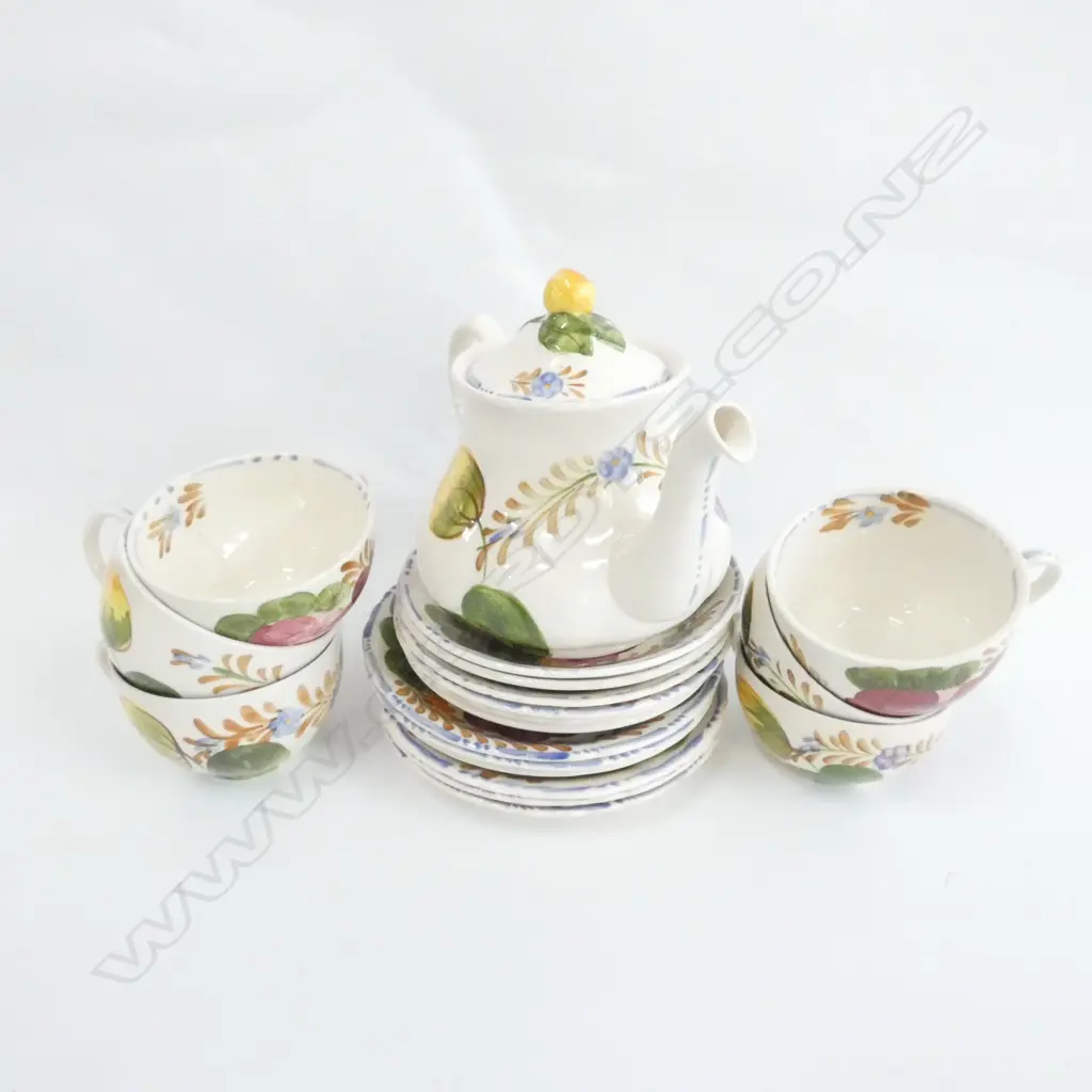 6 BELLE FIORE TRIOS + TEAPOT Image 1++