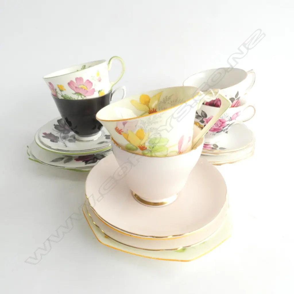 6 TRIOS; PARAGON, SHELLEY, AYNSLEY ETC Image 1++