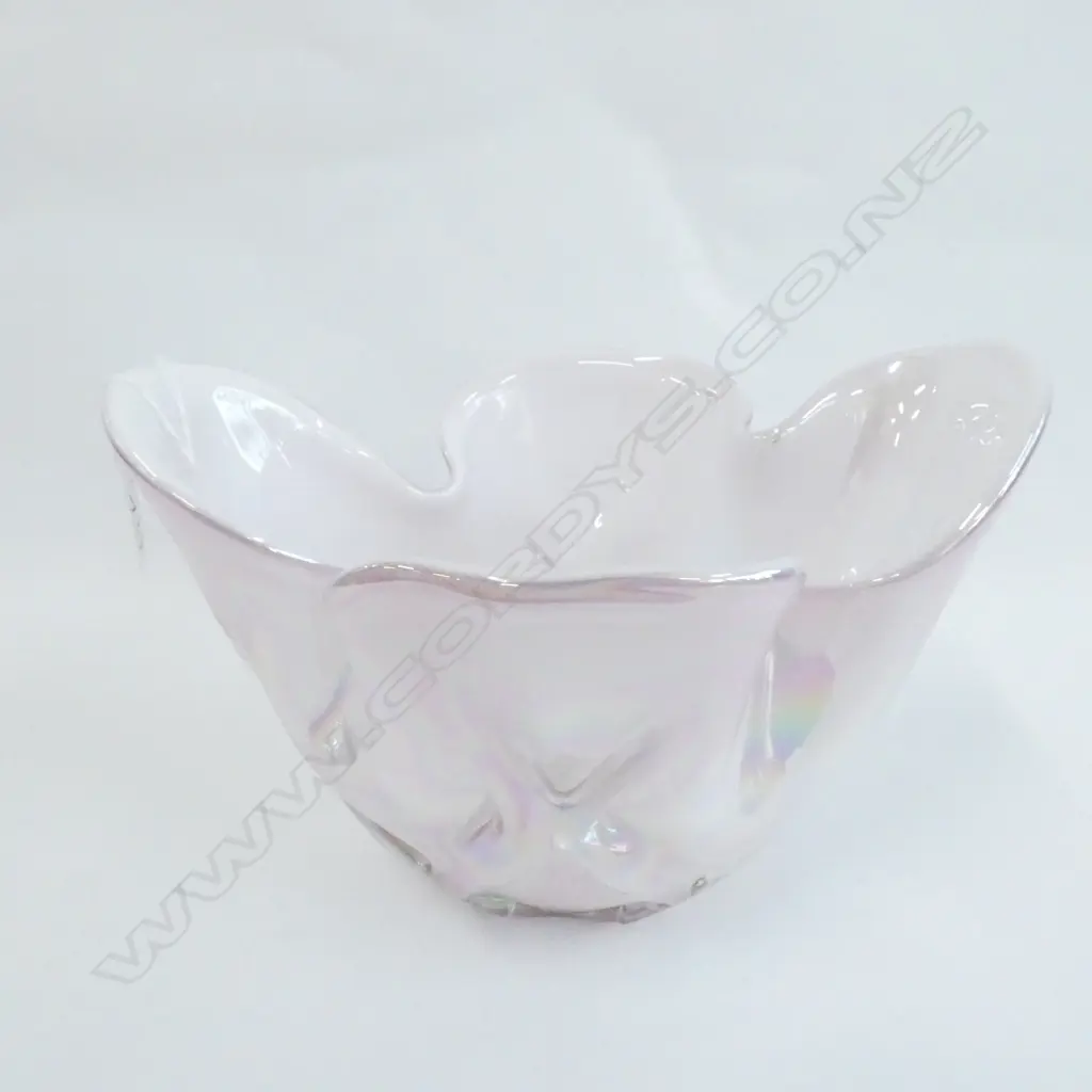 LARGE PINK GLASS LUSTRE VASE (MURANO?) Image 1++