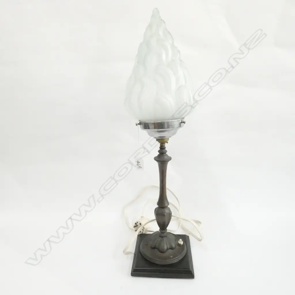 VINTAGE TABLE FLAME TABLE LAMP H. 640MM Image 1++