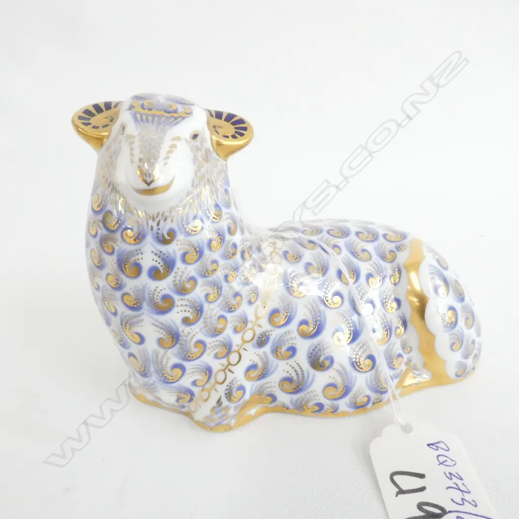 ROYAL CROWN DERBY SEATED RAM PAPERWEIGHT  L 120 MM C1970/80 Image 1++
