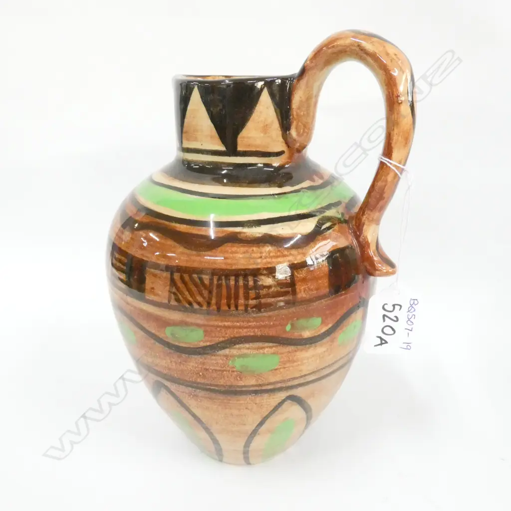 SIGNED POTTERY VASE H. 220MM Image 1++