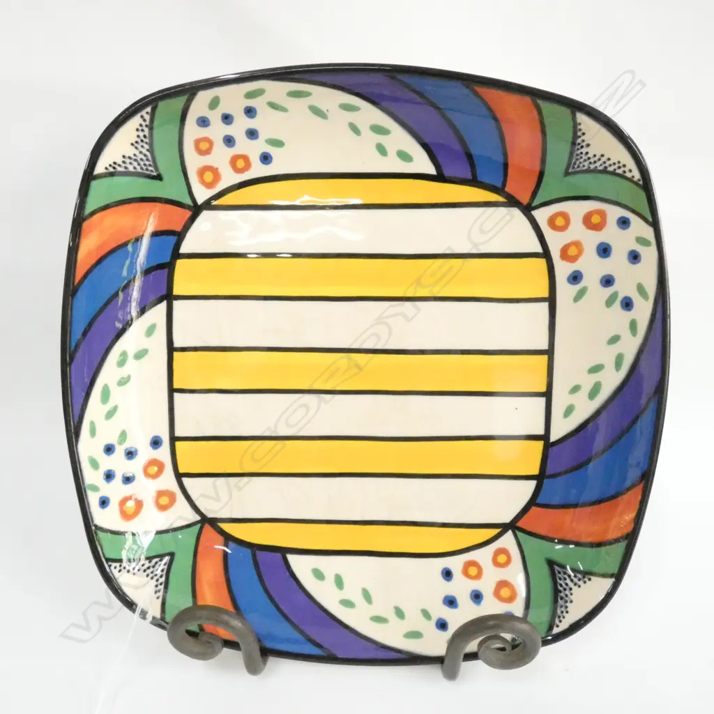 CATHERINE ANSELMI POTTERY BOWL 'VALENTINE'  PAINTED BY SUSAN FIRTH 1990 crazed Image 1++