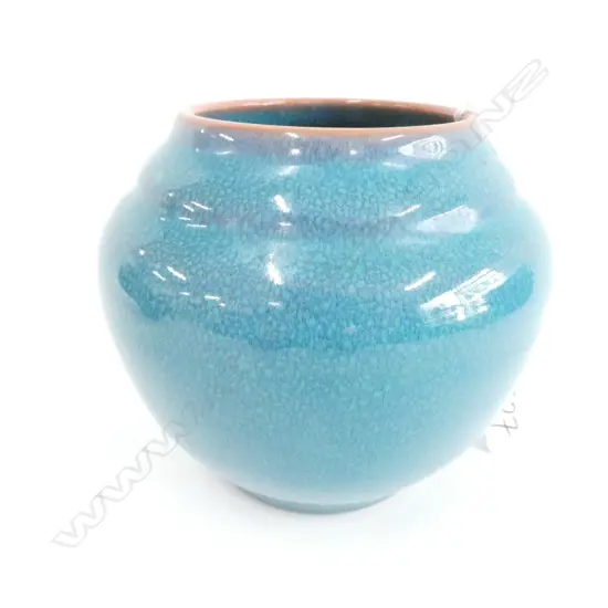 POOLE POTTERY TURQUOISE VASE H.120mm