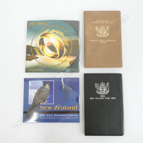 FOUR NZ UNCIRCULATED COIN SETS