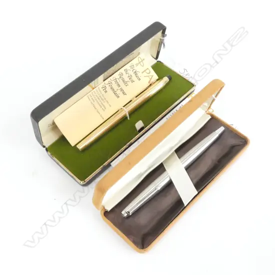 CROSS 14CT GOLD FILLED AIR NEW ZEALAND PEN + PARKER PEN