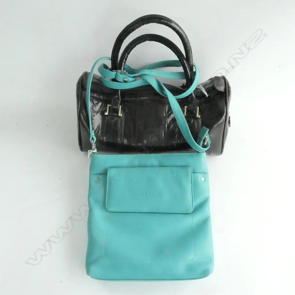 EEL SKIN BAG + FASCINO ITALIAN BLUE LEATHER BAG Image 1++