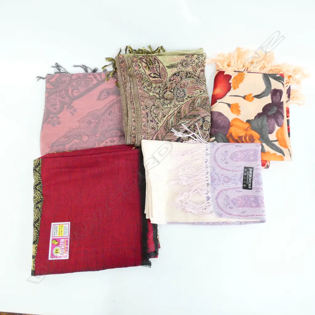 5 PASHMINA SCARVES  Image 1++