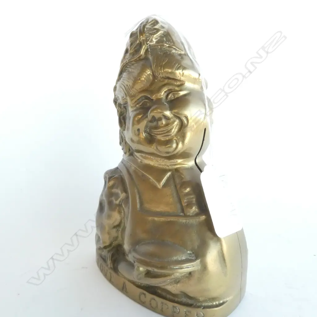 BRASS DOUBLE SIDED POLICEMAN MONEY BANK H. 150MM Image 1++