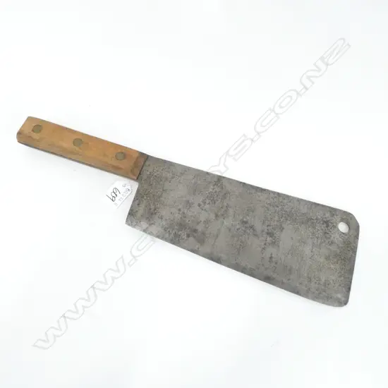 OLD HEAVY BUTCHER'S CLEAVER (STAMPED)