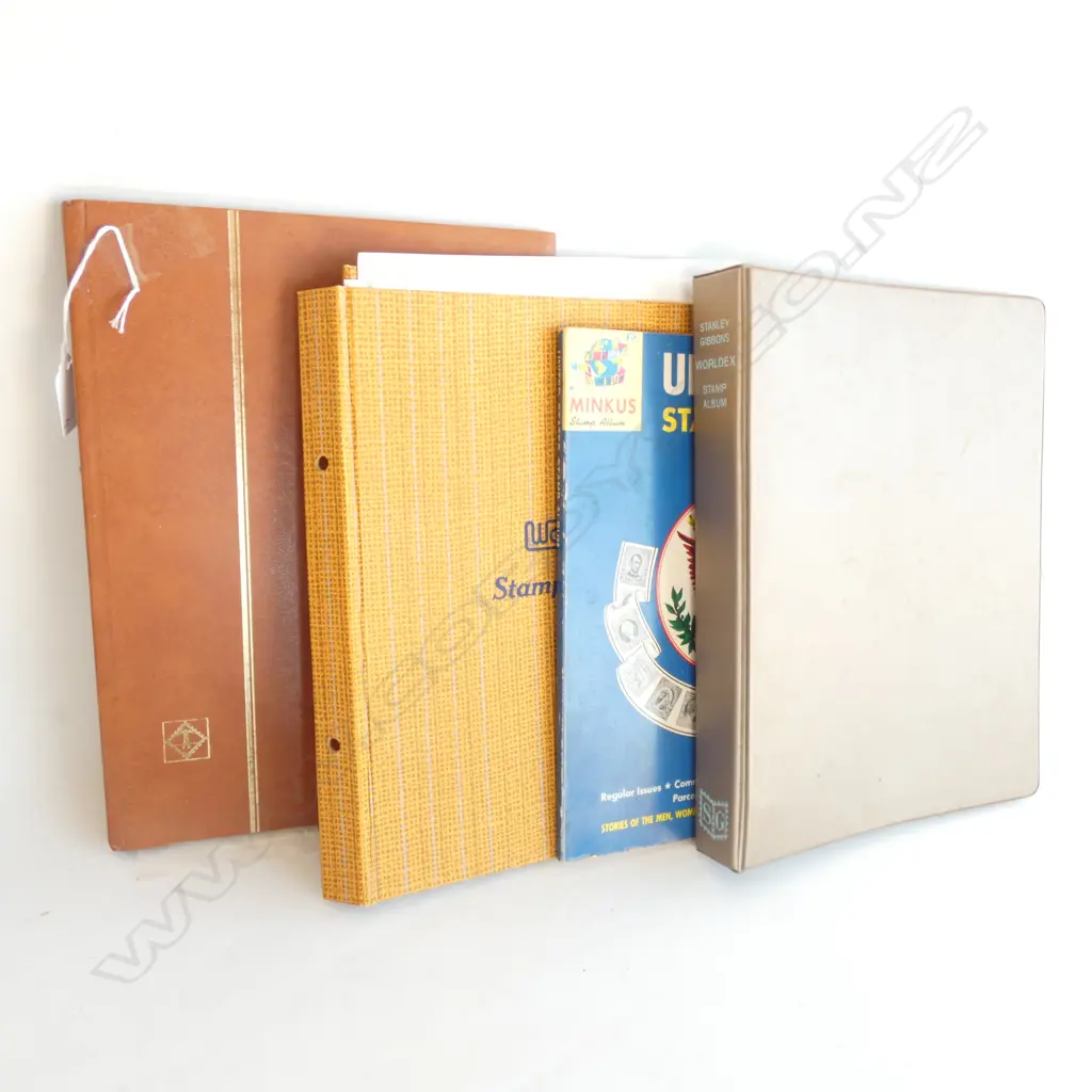4 STAMP ALBUMS ONE AF  Image 1++