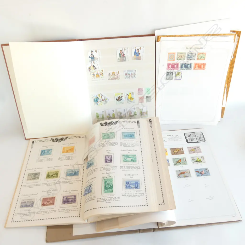 4 STAMP ALBUMS ONE AF  Image 1++