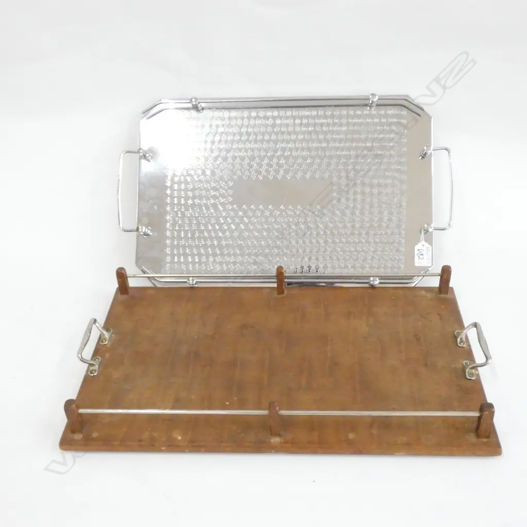 2 VINTAGE DECO STYLE TRAYS L. 495MM Image 1++