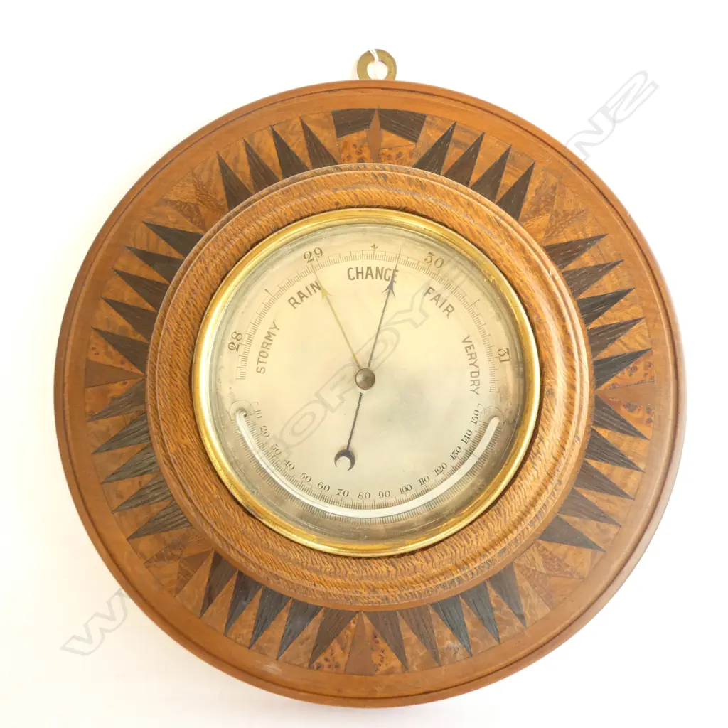 NZ NATIVE TIMBERS FRAMED BAROMETER Image 1++