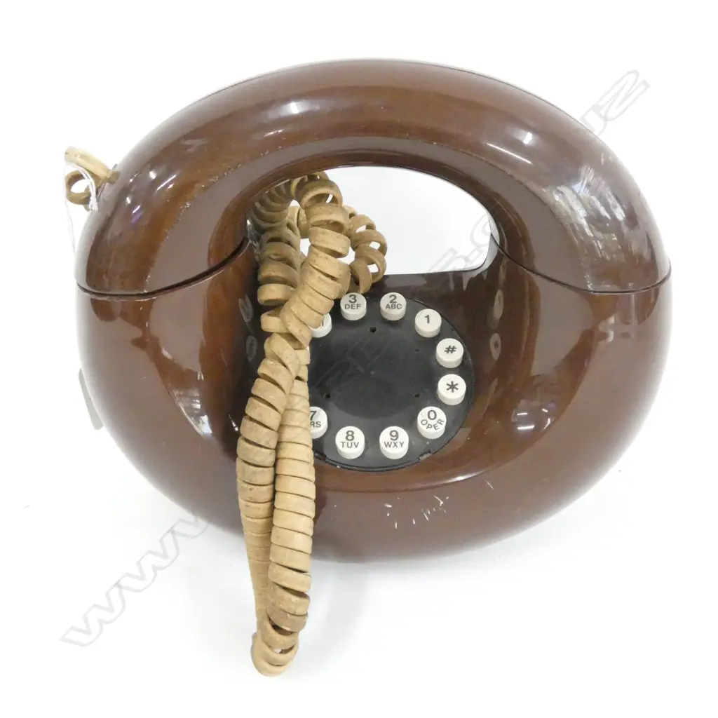 OLD BROWN ROUND PHONE Image 1++