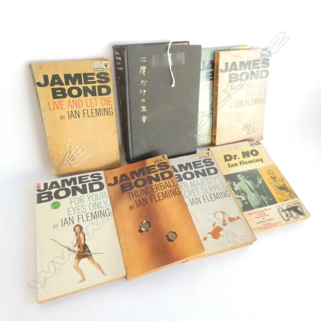 7 JAMES BOND PAPERBACK NOVELS + 1 HARD COVER Image 1++