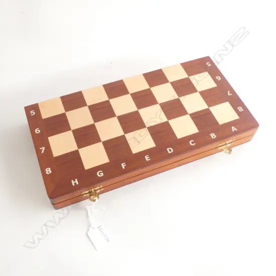 WOODEN CHESS SET 350MM SQ