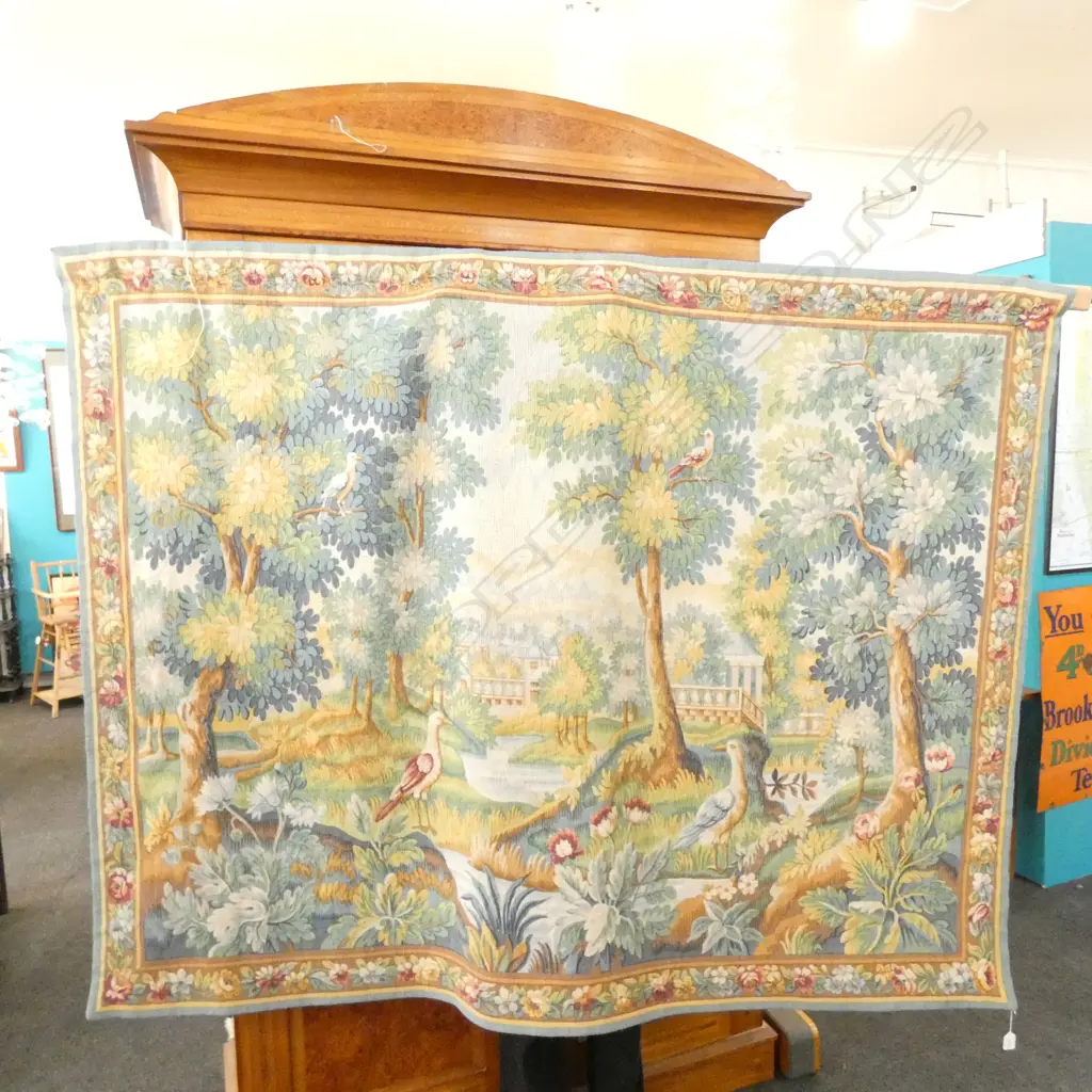 AUBUSSON STYLE TAPESTRY BY ROBERT FOUR, 'VERDUE CHANTILLY'  140 x 185cm APPROX Image 1++