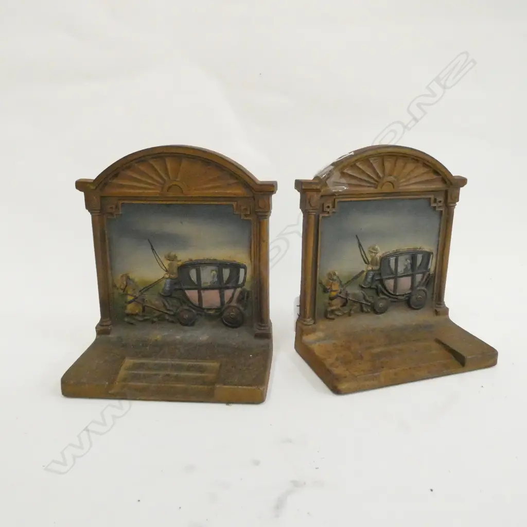 BRADLEY & HUBBARD CAST ART DECO BOOKENDS Image 1++