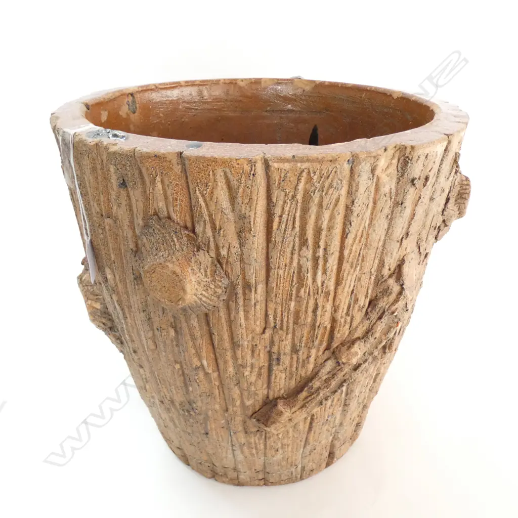  RARE EXTRA LARGE CRUM BRICKWORKS LOG PLANTER H.380mm Image 1++