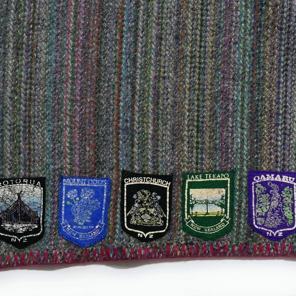 VINTAGE WOOL TRAVEL RUG, MADE FOR FARMERS TRADING COMPANY Image 1++
