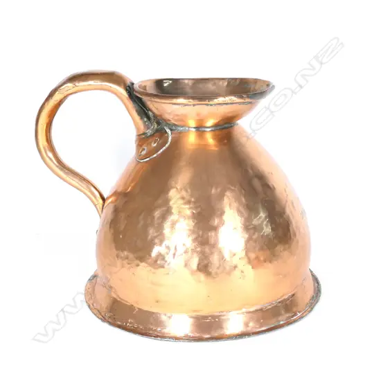 A Victorian copper harvest jug