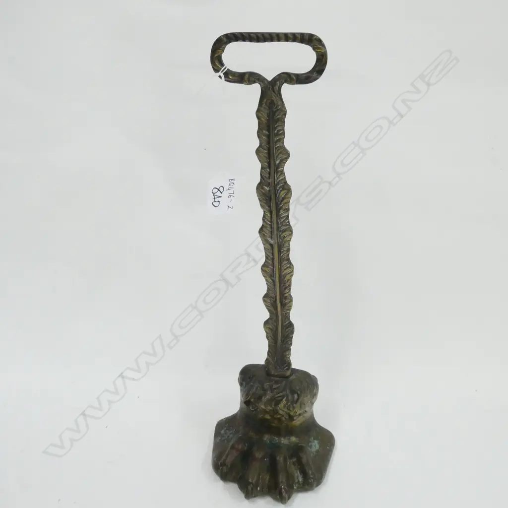 VICTORIAN HANDLED CLAW DOORSTOP H.380mm Image 1++