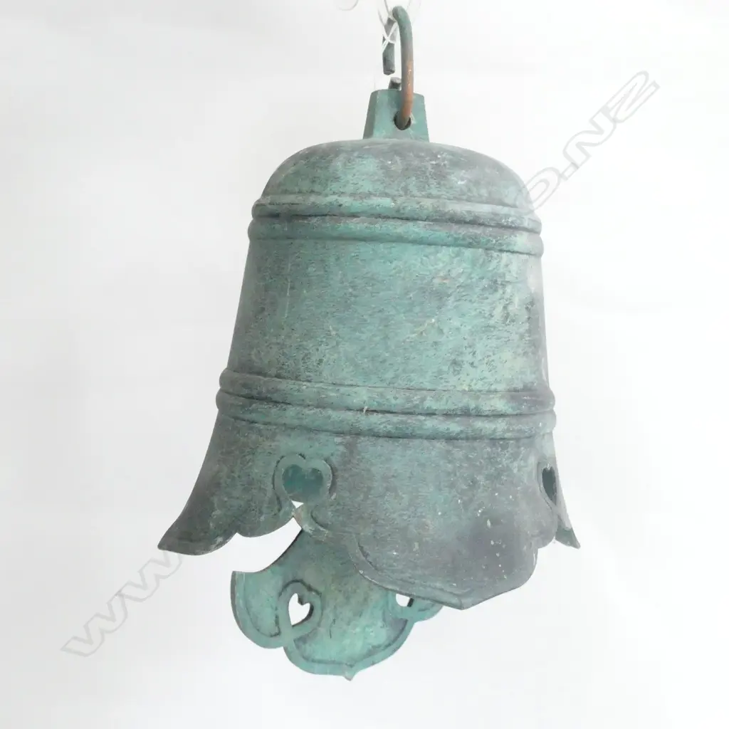 OLD ORIENTAL BRONZE TEMPLE BELL H.300mm Image 1++