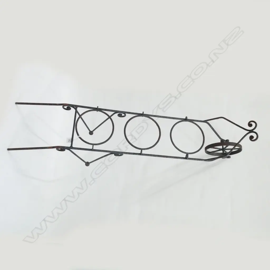 FRENCH IRON WHEELBARROW POT PLANT HOLDER L. 1200MM Image 1++